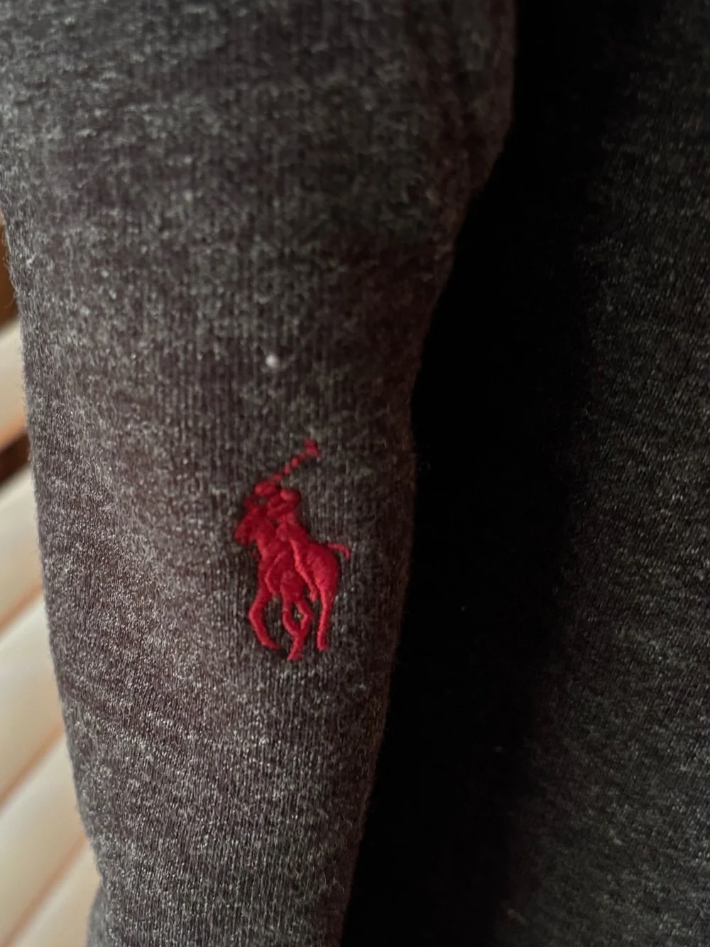 Polo Ralph Lauren Men’s Large Gray Fleece Sweatpants Red Pony Drawstring